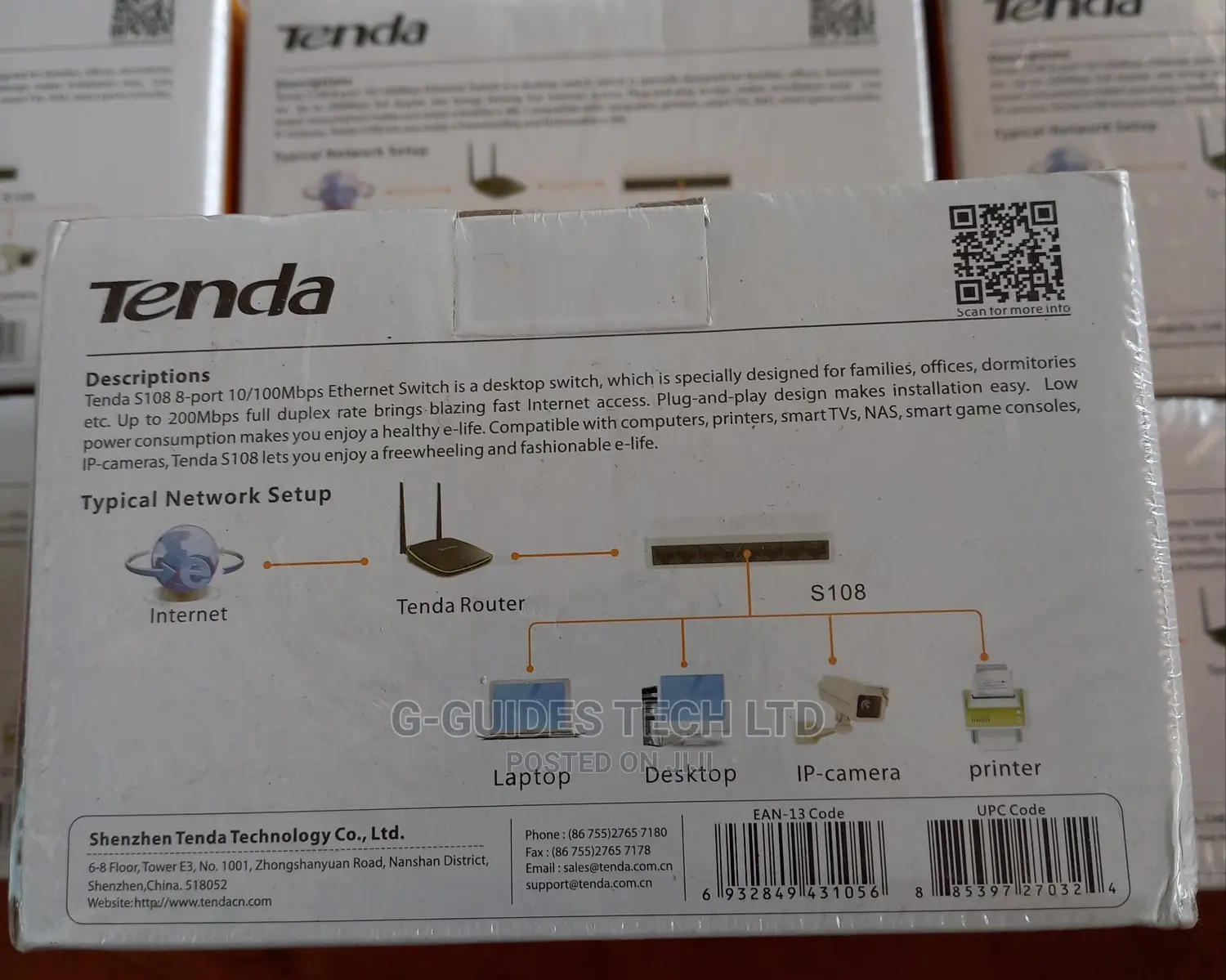 Tenda 8-port Switch, 8-PORT 10/100mbps Desktop Switch
