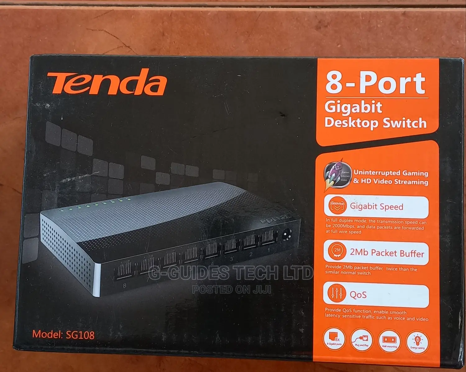 Tenda 8port Gigabit Desktop Switch, 8-Port GIGABIT SWITCH