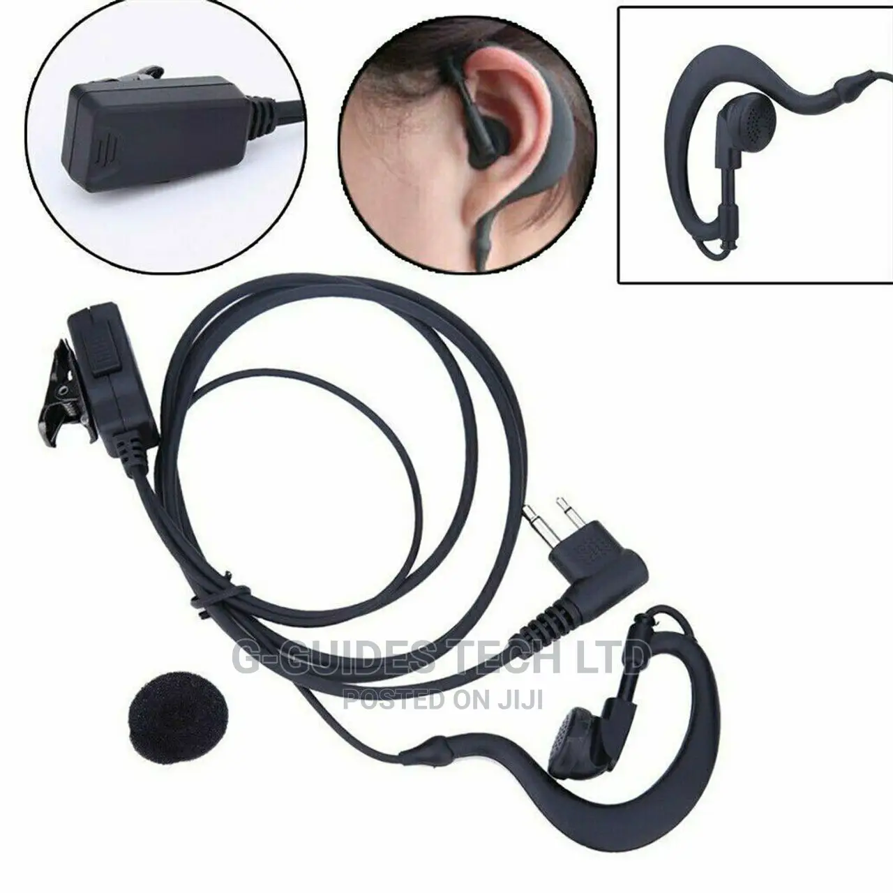 2 Pin Security Walkie Talkie Headset/ For Motorola Radio