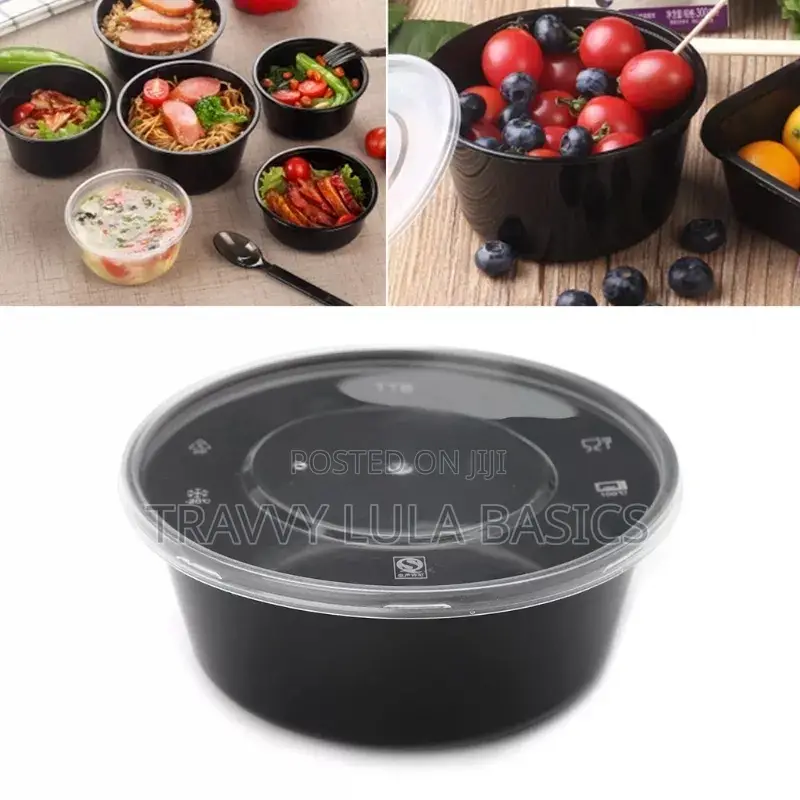 Microwave Black Oval 1000ml