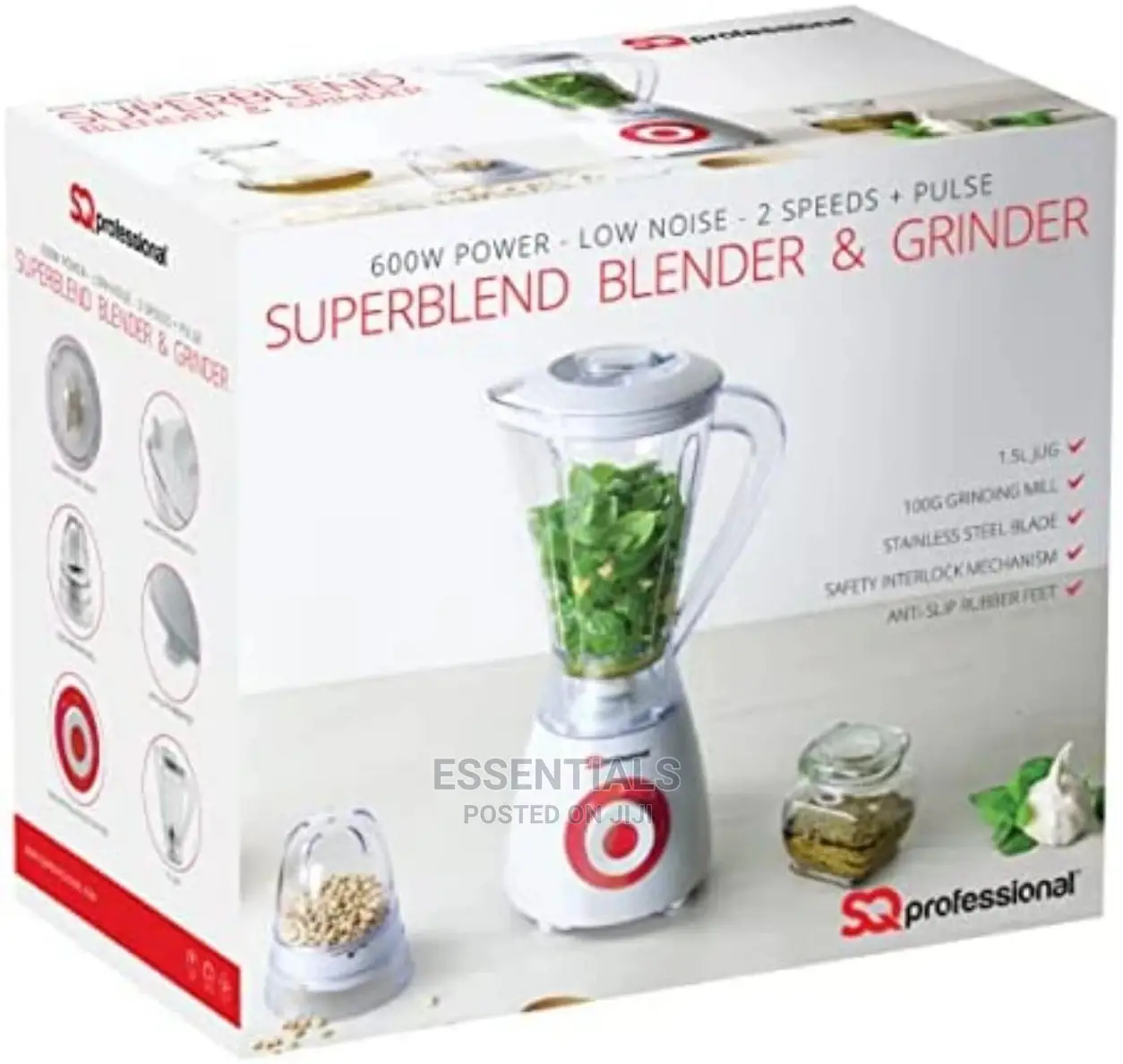Sq Blitz Superblend Blender and Grinder With 1.5 Litre