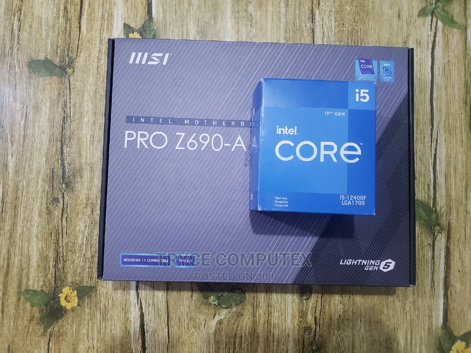 Intel Core I5 12400 CPU Msi Z690 Pro a Motherboard