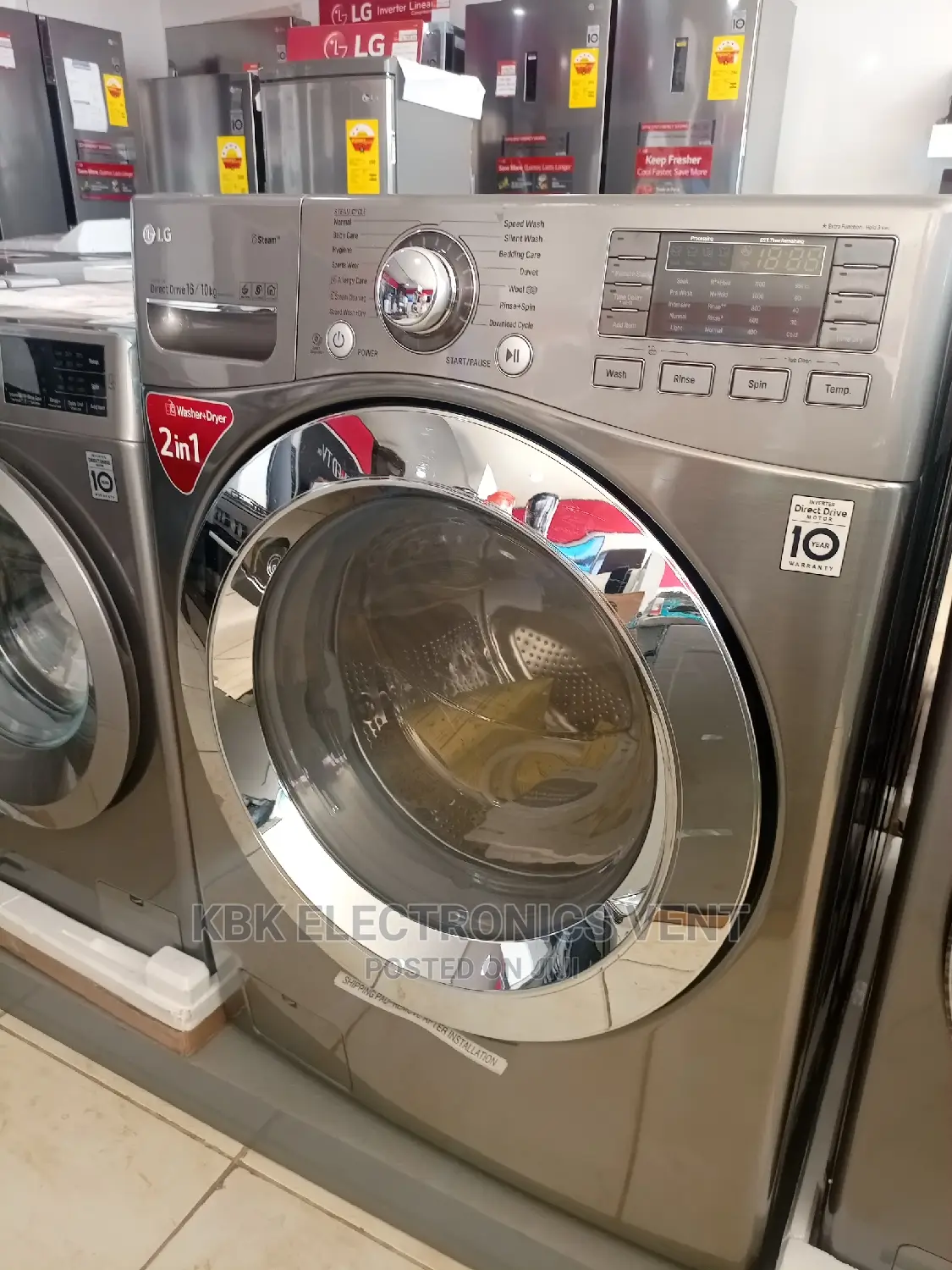 Lg 18/10kg Dryer(2in1) Front Load Washing Machine
