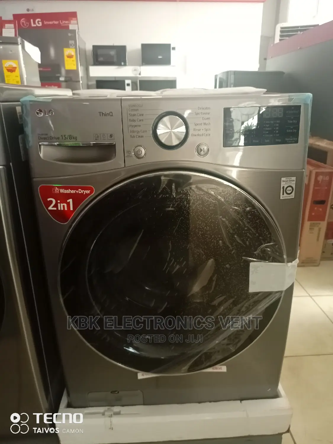 Lg 18kg/10kg Dry Front Load Washing Machine