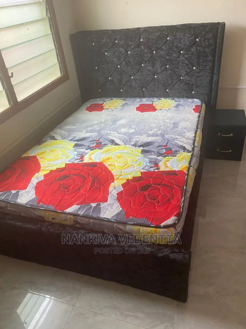 Double Bed Frame With Side Drawn