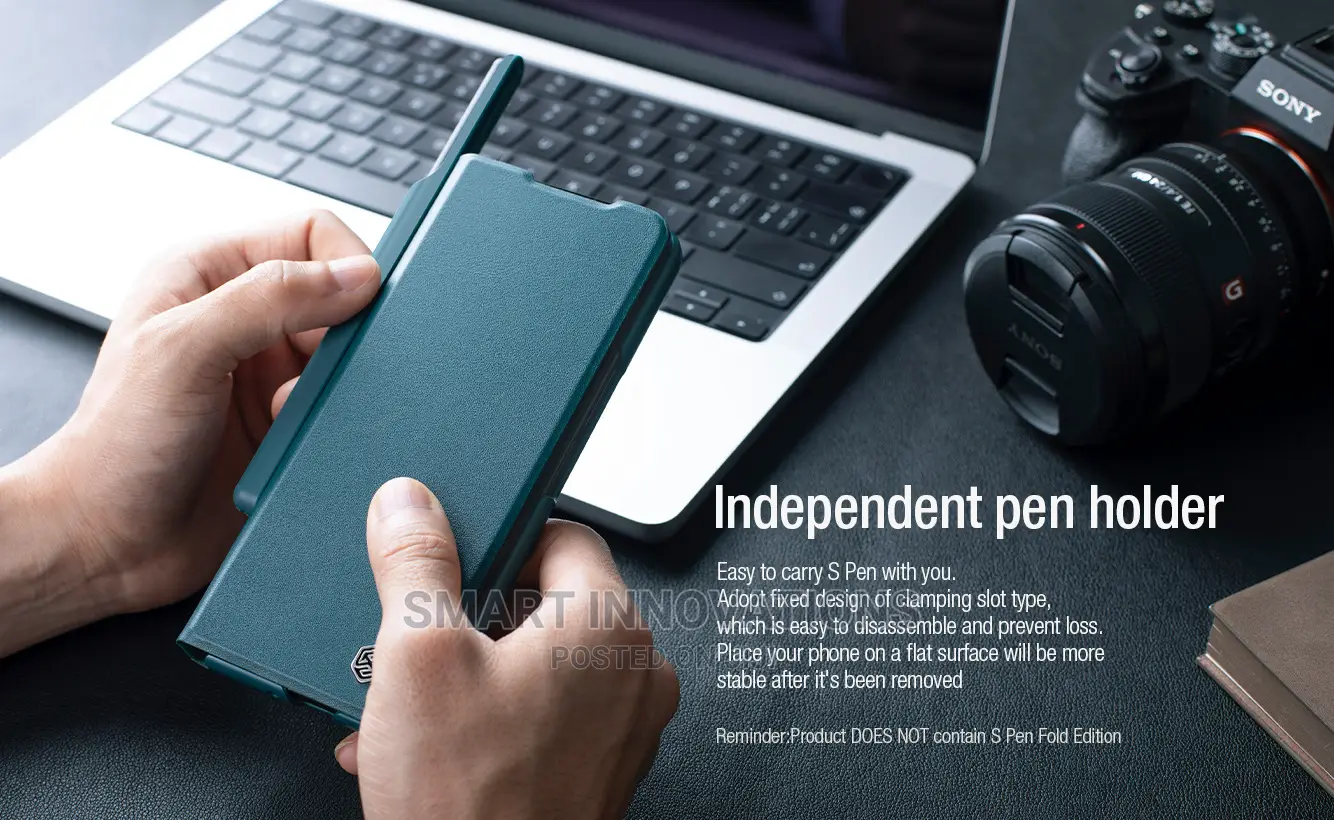 Galaxy Z Fold 5 | Z Fold 4 Qin Leather Case With Pen Holder