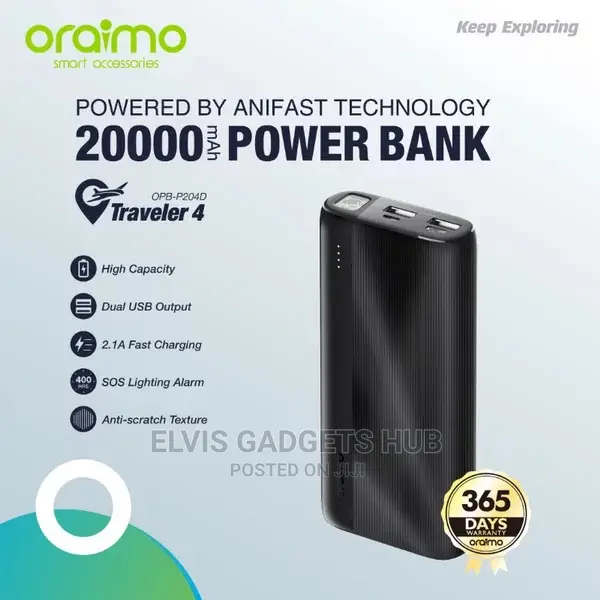 Oraimo Traveler 4 20000mah Power Bank