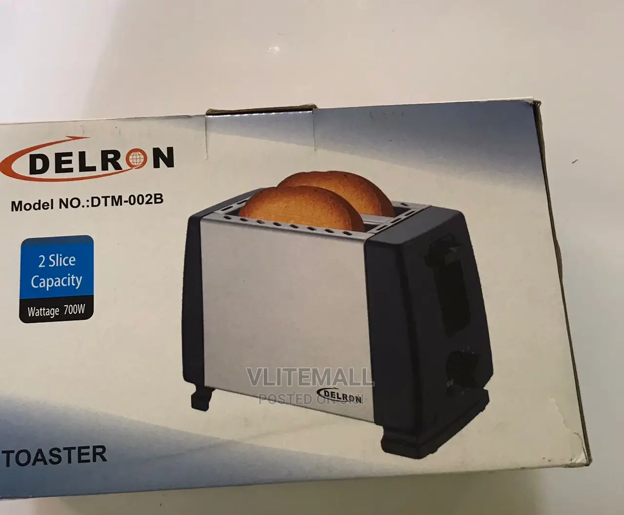 Delron 2 Slice Bread Toaster [DTM-002B]