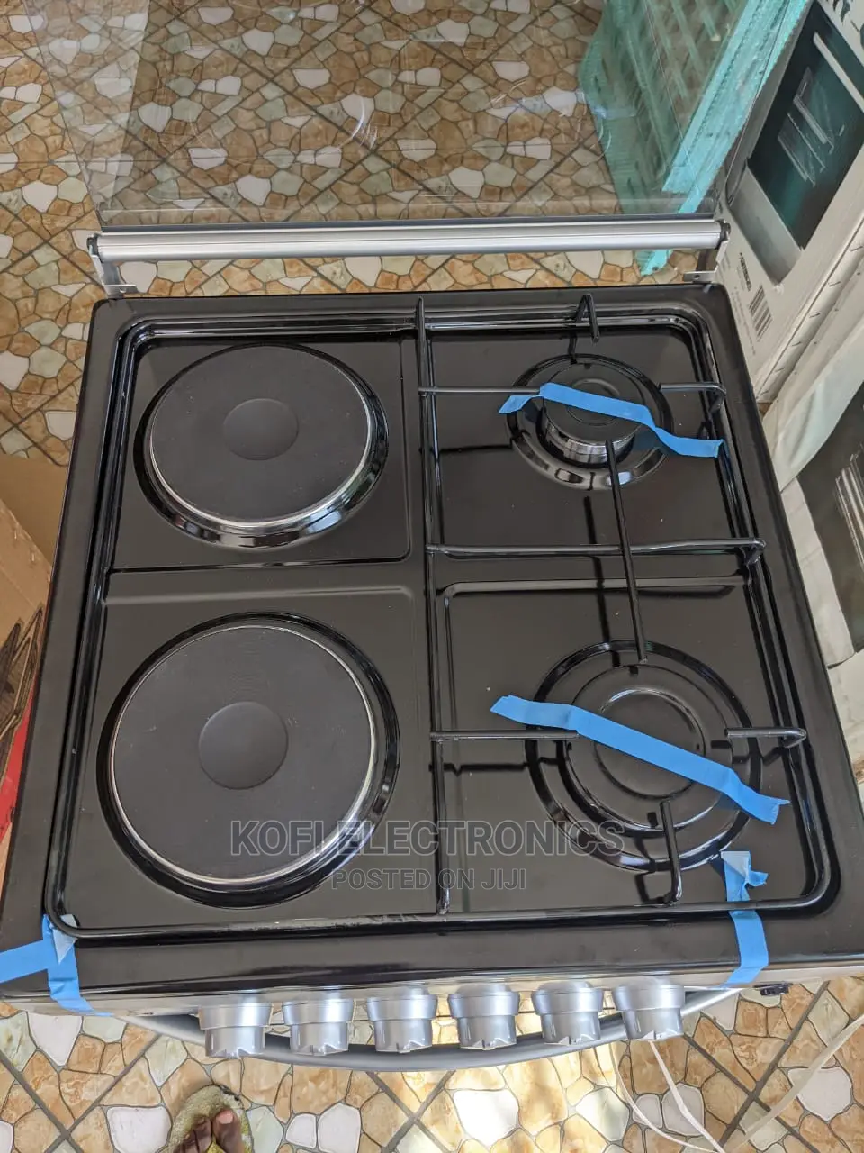 Grilling Volcano Gas and Electric Cooker(2+2)-Size 50x50