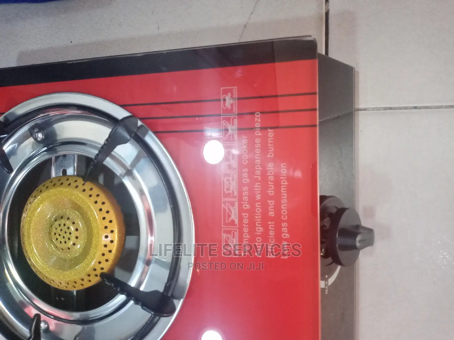 3 Burner Glass Stove- Automatic