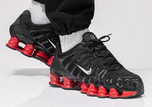 Nike Shox Black and Red Sneaker