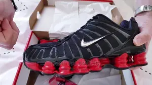 Nike Shox Black and Red Sneaker
