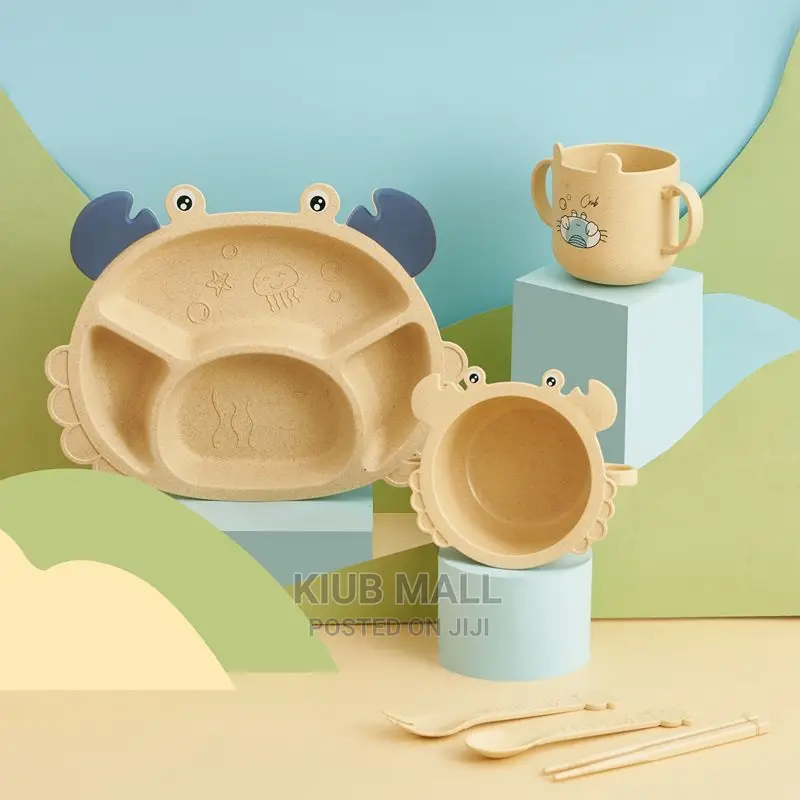 Animated Wheat Plastic Baby Feeding Set