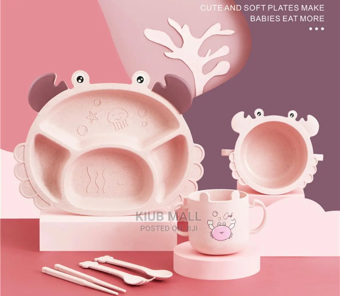 Animated Wheat Plastic Baby Feeding Set
