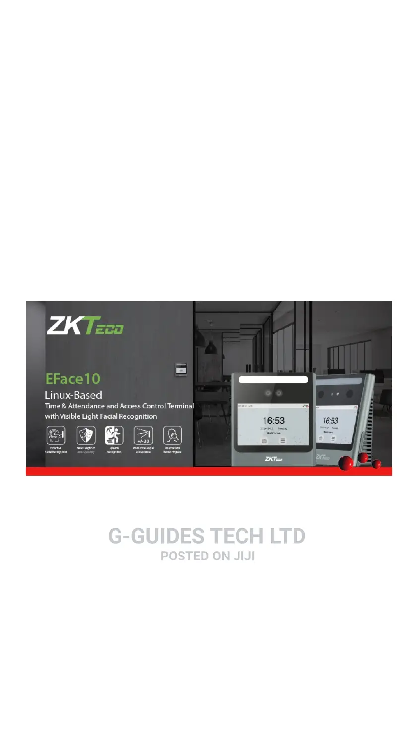 Zkteco Eface10 Time Attendance With Wifi Functions