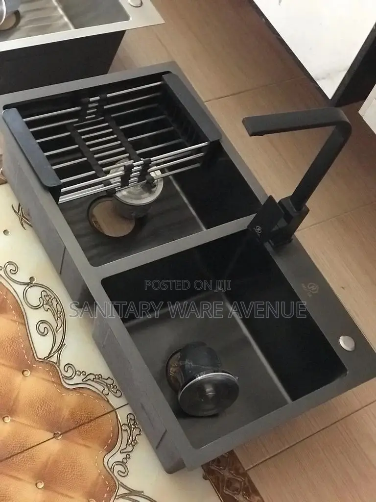 Kitchen Sink - Worktop Sink - Black Sink + Black Tap