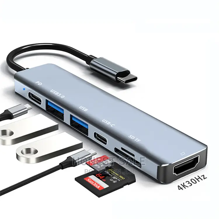 8 in 1 Usb C to HDTV Multifunction Adapter