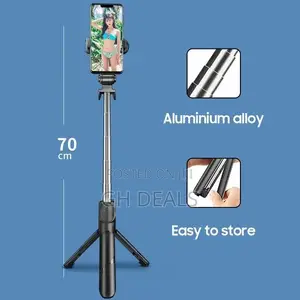 Wireless Bluetooth Selfie Stick Tripod - Black