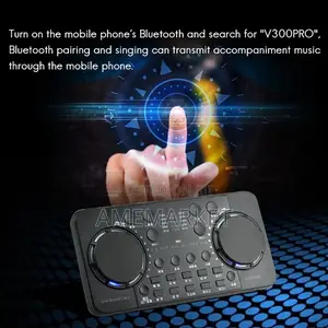 V300 Pro Sound Card Mixer, Bluetooth Noise Reduction