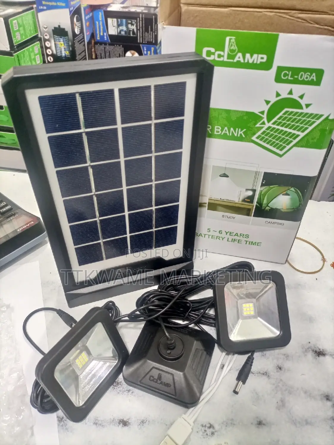 Solar Power Bank With Light