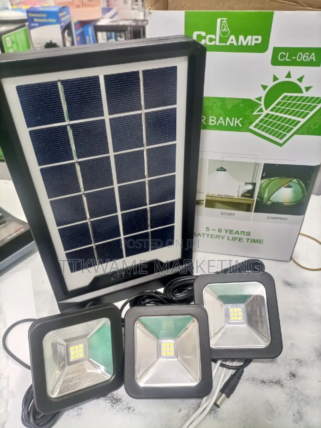 Solar Power Bank With Light