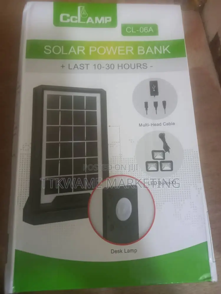 Solar Power Bank With Light