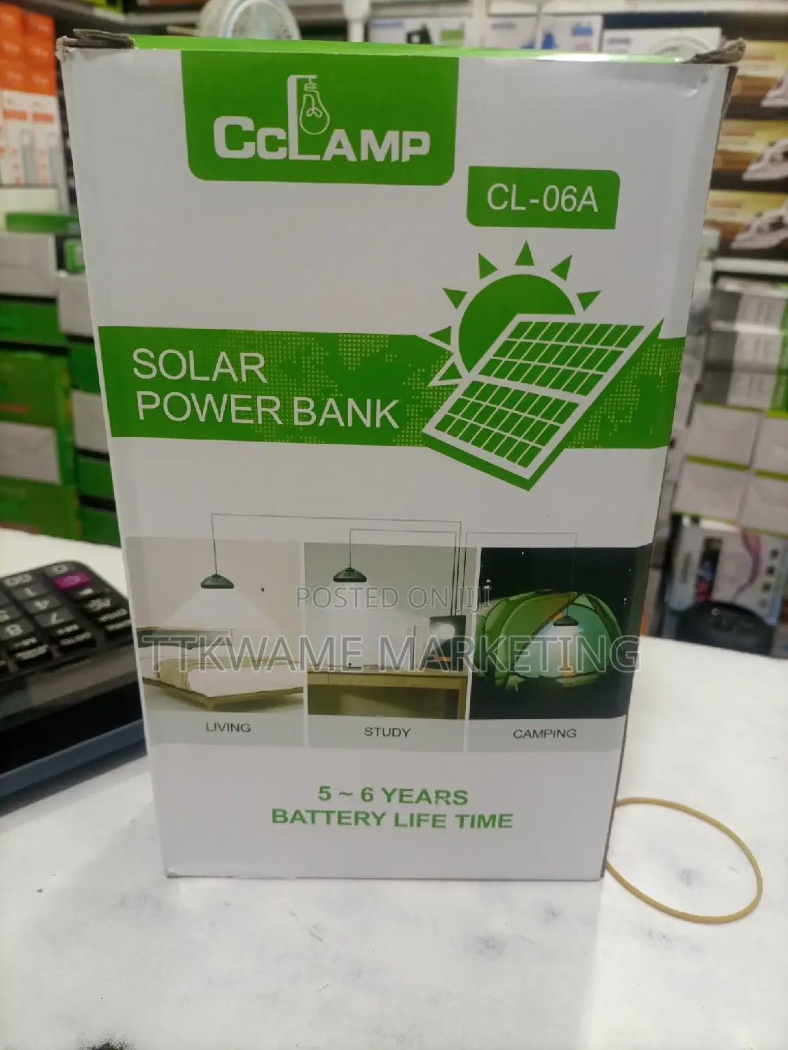 Solar Power Bank With Light