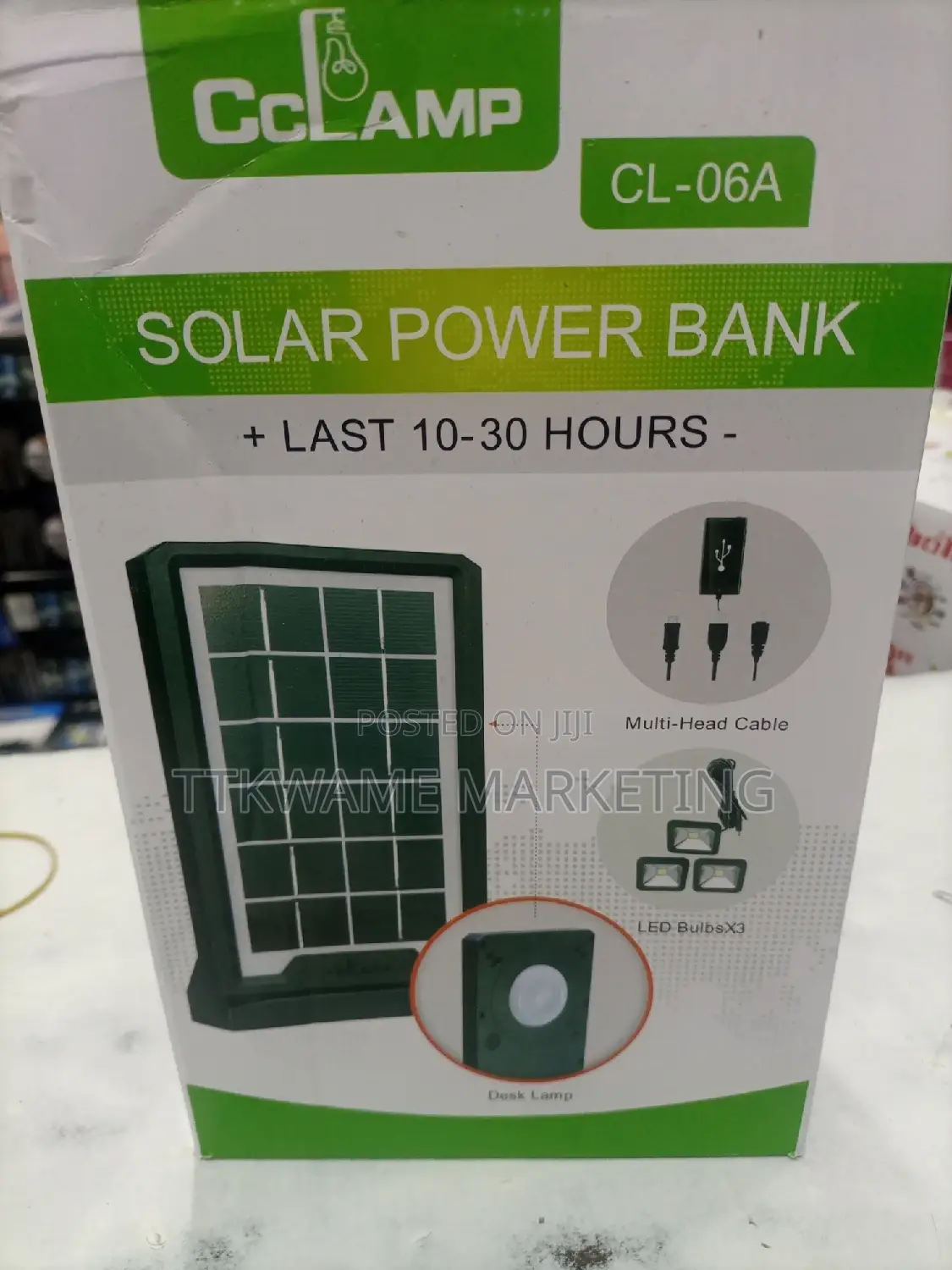 Solar Power Bank With Light