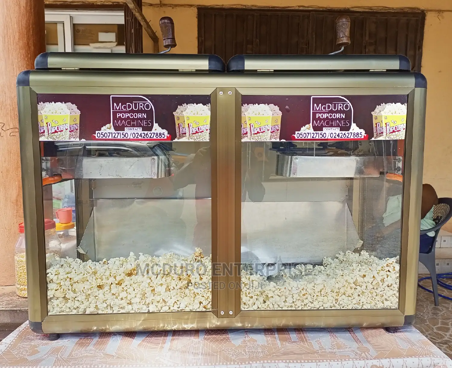 Double Gas and Electric Popcorn Machines