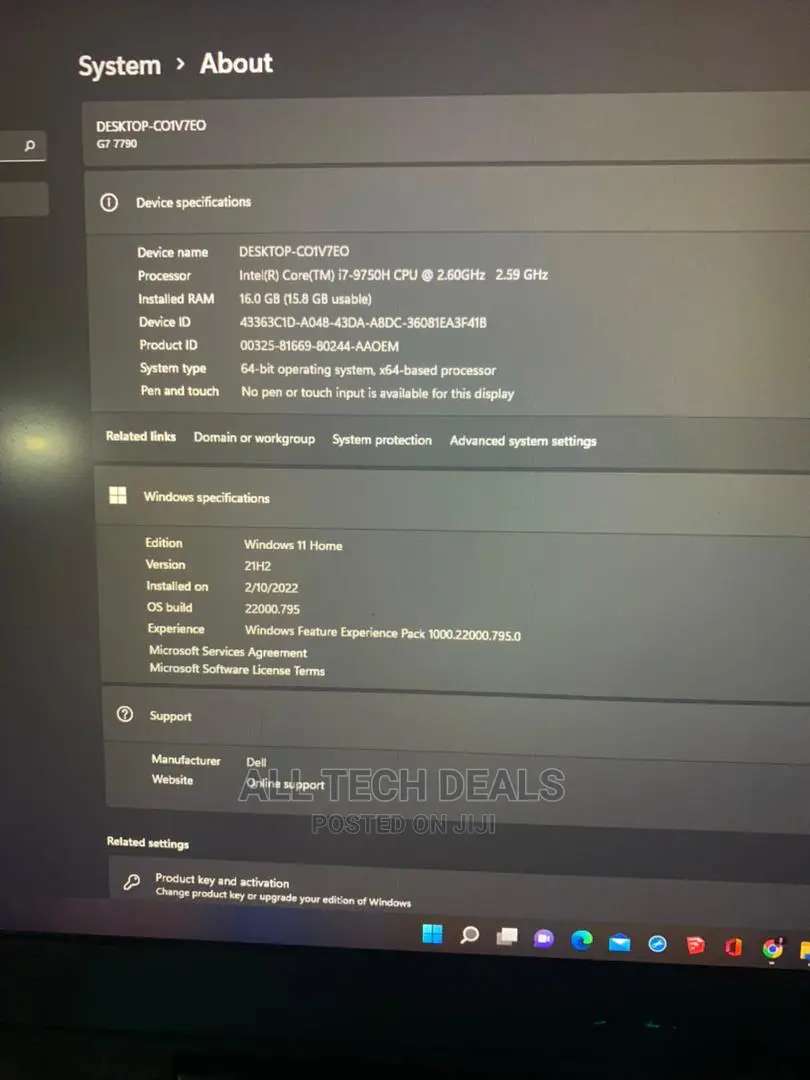 Laptop Dell G15 5511 16GB Intel Core I7 HDD 1T