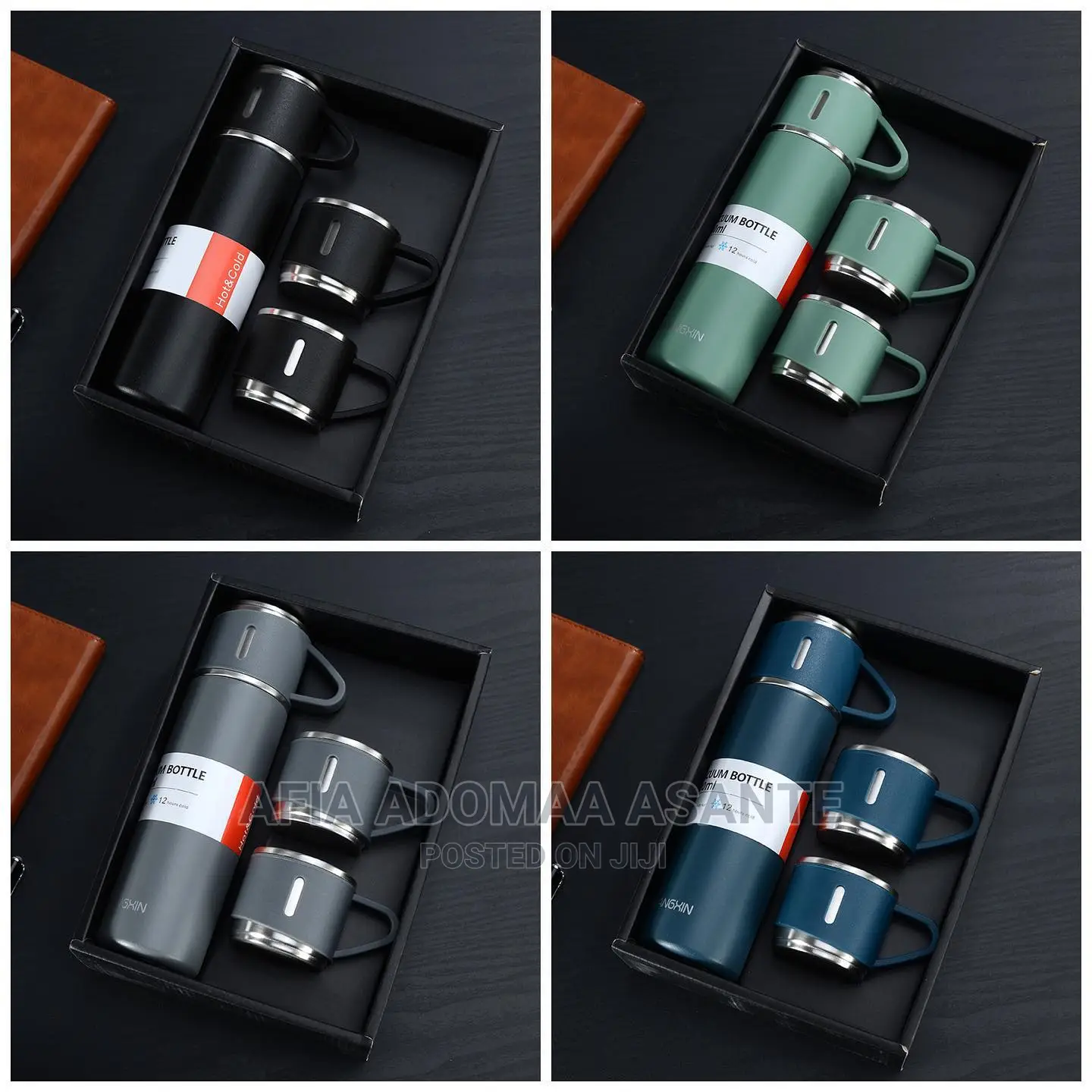 Vacuum Flask With 2 Cups Gift Set