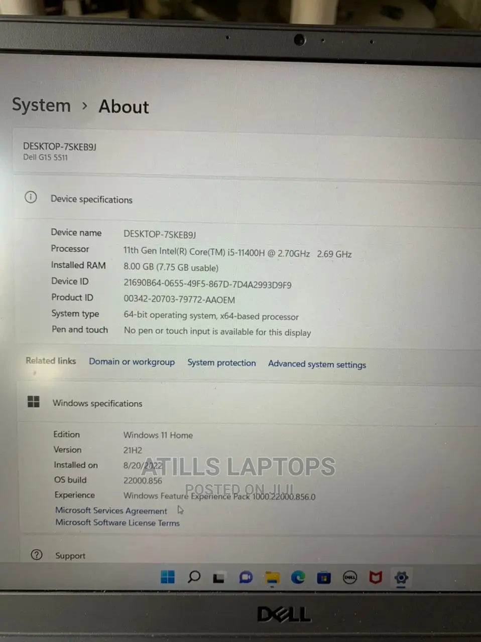 Laptop Dell G15 5511 16GB Intel Core I5 SSD 512GB