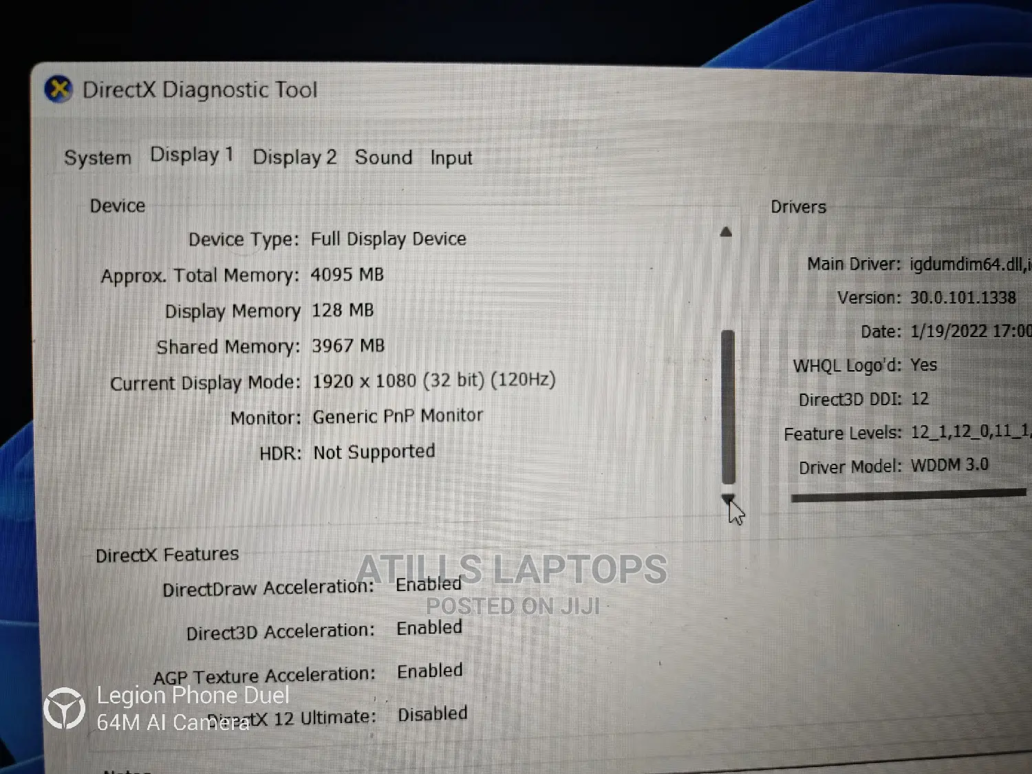 Laptop Dell G15 5511 16GB Intel Core I5 SSD 512GB