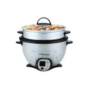 Binatone High Quality Rice Cooker - 2.2 Litre Black/Grey