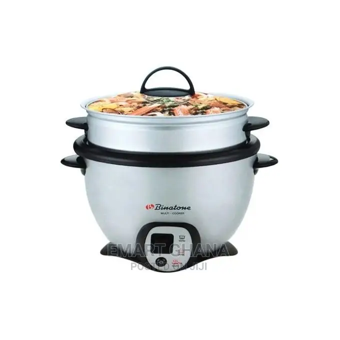 Binatone High Quality Rice Cooker - 2.2 Litre Black/Grey