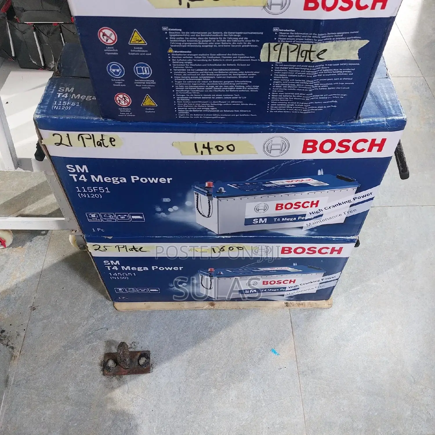 9 Plate Megar Bosch Batteries