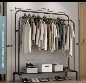 Double Pole Metal Clothes Rack