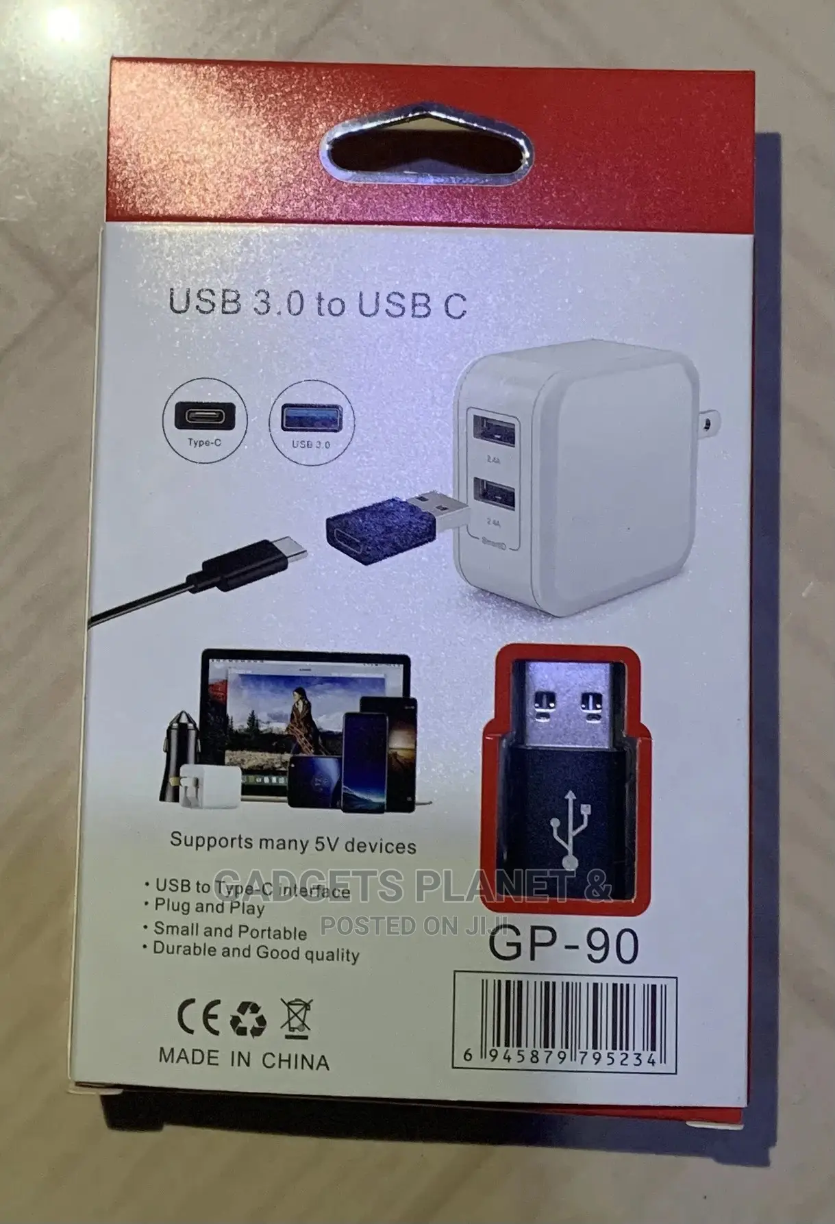 Usb Male to Type-C Female Adaptive Converter 3.0