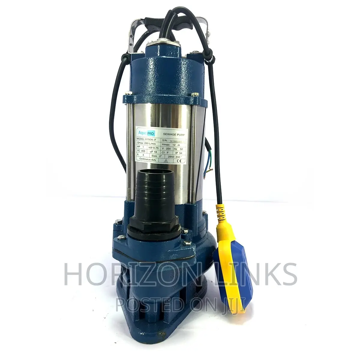 Aqua Pro-Sewage Pump-750a-F 1.0hp