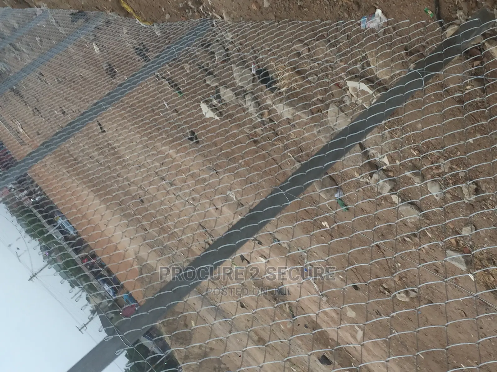 Galvanized Chainlink Wire Mesh Fence in Accra Metropolitan Farm