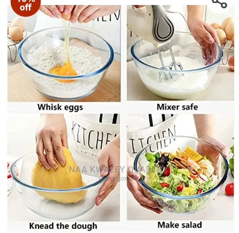 4 Litres Glass Mixing Bowl