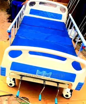 3 Crank Hospital Bed With Mattress and Accessories