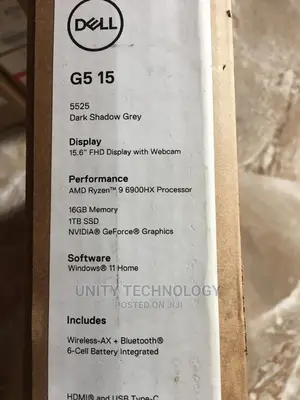 New Laptop Dell G15 5511 16GB AMD Ryzen SSD 1T
