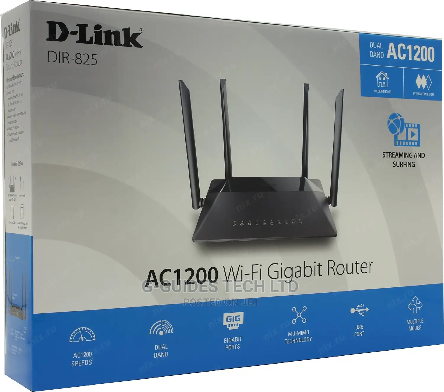 D-Link Ac1200 Dual Band Gigabit Wi-Fi Router Dir-825m