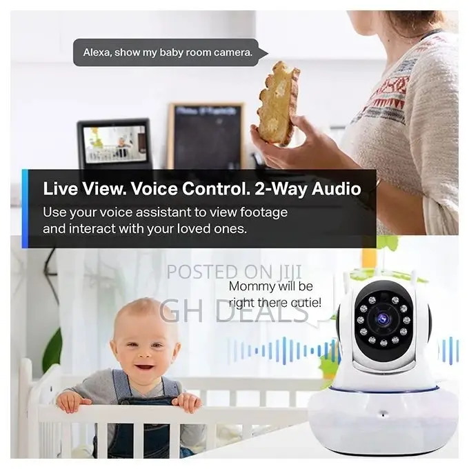 HD Wifi Camera 1080P 360° Security Smart Monitor With Night