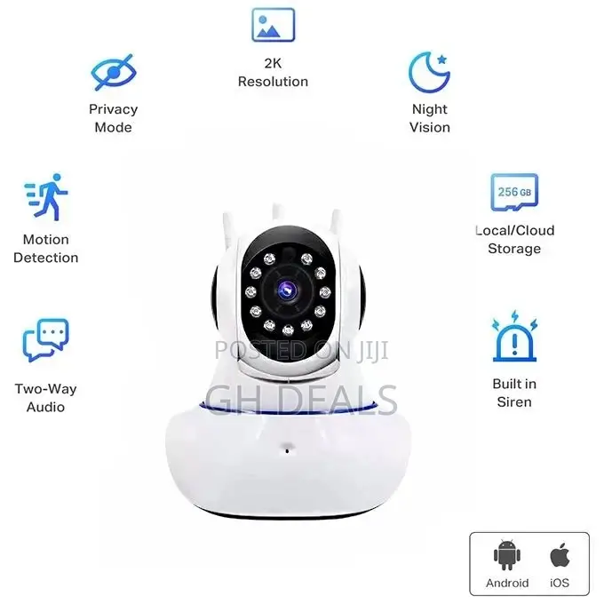 HD Wifi Camera 1080P 360° Security Smart Monitor With Night