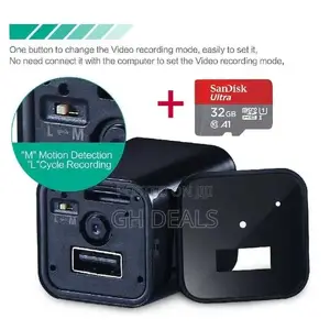 Usb Charger Spy Camera - Black