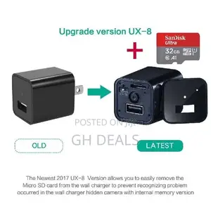 Usb Charger Spy Camera - Black