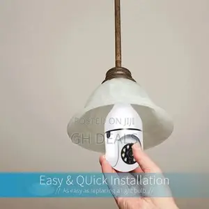 1080P E27 Wifi IP PTZ Security Camera, Color, With Automatic