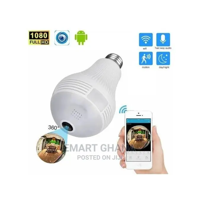 Mini Panoramic Bulb Camera HD 1080P 360 Degree Fisheye Wifi
